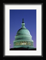 Capitol Building lit up at night, Washington D.C., USA Fine Art Print