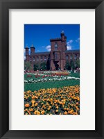 Formal garden in front of a museum, Smithsonian Institution, Washington DC, USA Fine Art Print