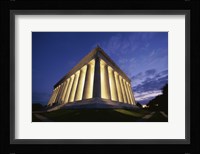 Low angle view of the Lincoln Memorial lit up at night, Washington D.C., USA Fine Art Print