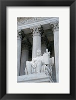 Statue at a government building, US Supreme Court Building, Washington DC, USA Fine Art Print