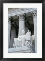 Statue at a government building, US Supreme Court Building, Washington DC, USA Fine Art Print