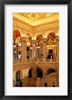 USA, Washington DC, Library of Congress interior Framed Print