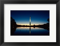 Reflection of an obelisk on water, Washington Monument, Washington DC, USA Fine Art Print
