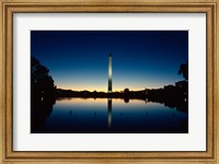 Reflection of an obelisk on water, Washington Monument, Washington DC, USA Fine Art Print
