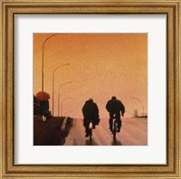 Biking at dusk Fine Art Print