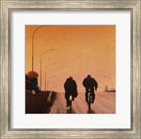 Biking at dusk Fine Art Print