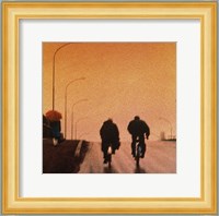 Biking at dusk Fine Art Print