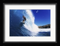 Surfing - Action shot Framed Print