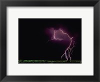 Lightning over a city Fine Art Print