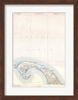 1900 U.S. Geological Survey Map of Provincetown, Cape Cod, Massachusetts 1900 Fine Art Print