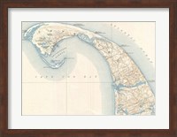 1908 U.S. Geological Survey Map of Provincetown, Cape Cod, Massachusetts1908 Fine Art Print