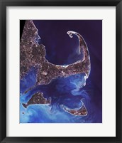 Cape Cod - from space Framed Print