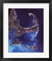 Cape Cod - from space Framed Print
