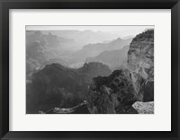 View, looking down, Grand Canyon National Park, Arizona, 1933 Framed Print