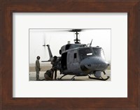 US Marine Corps UH-1N Huey helicopter Fine Art Print