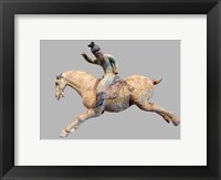 A ceramic female polo player, from northern China, Tang Dynasty Fine Art Print