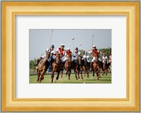 Indonesia plays against Thailand in a round robin SEA Games 2007 Thailand Polo match Fine Art Print