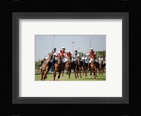 Indonesia plays against Thailand in a round robin SEA Games 2007 Thailand Polo match Framed Print