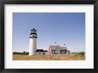 Lighthouse in a field, Cape Cod Lighthouse (Highland), North Truro, Massachusetts, USA Fine Art Print