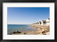 Beach huts in row, Cape Cod, Massachusetts, USA Framed Print