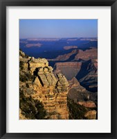 High angle view of rock formations, Grand Canyon National Park, Arizona, USA Framed Print