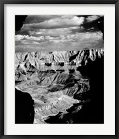 Grand Canyon National Park (wide angle, black & white) Fine Art Print