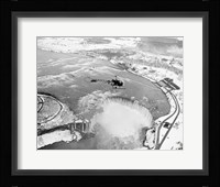 Niagara Falls, Bell helicopter flying Fine Art Print