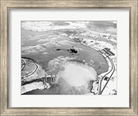 Niagara Falls, Bell helicopter flying Fine Art Print