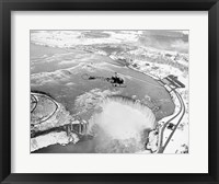 Niagara Falls, Bell helicopter flying Fine Art Print