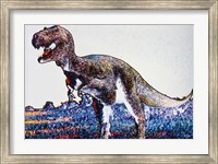Colorful Close-up of a tyrannosaurus rex Fine Art Print
