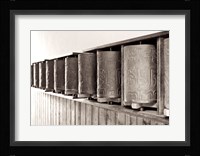 Tibetan Prayer Wheels Framed Print