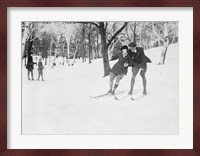 Learning to Ski, Quebec Fine Art Print