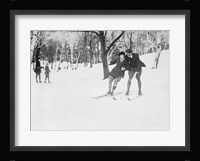 Learning to Ski, Quebec Fine Art Print