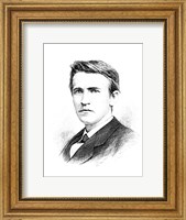Thomas A Edison etching Fine Art Print