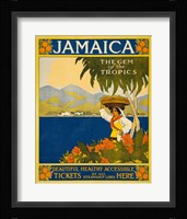 Jamaica, the gem of the tropics, travel poster, 1910 Fine Art Print
