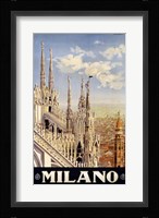 Milano Travel Poster Framed Print