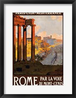 Rome par la voie du Mont-Cenis, travel poster 1920 Fine Art Print