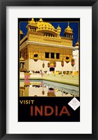 Visit India, travel poster, 1935 Framed Print