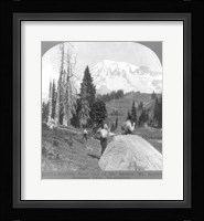 Washington - Mount Rainier - resting at Camp Muir, before Gibralter Rock 1922 Fine Art Print