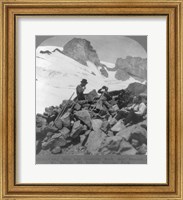 Washington - Mount Rainier Toiling up a snowfield Fine Art Print