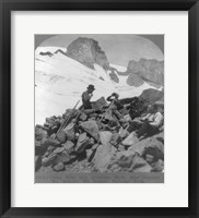 Washington - Mount Rainier Toiling up a snowfield Framed Print