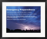Emergency Preparedness Framed Print