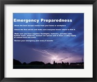Emergency Preparedness Framed Print