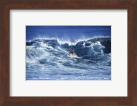 Man Surfing off of the Coast of Hawaii Fine Art Print