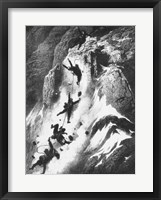 Matterhorn disaster Gustav Dore Framed Print