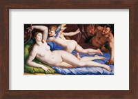 Bronzino Venus, Cupido and Satyr Fine Art Print