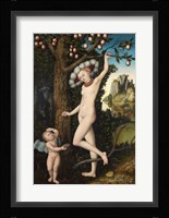 Lucas Cranach the Elder - Cupid complaining to Venus Fine Art Print
