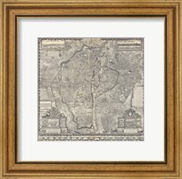 1652 Gomboust Map of Paris, France Fine Art Print