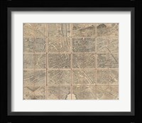 1739 Bretez - Turgot View and Map of Paris, France Fine Art Print