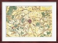 1780 Bonne Map of the Environs of Paris, France Fine Art Print